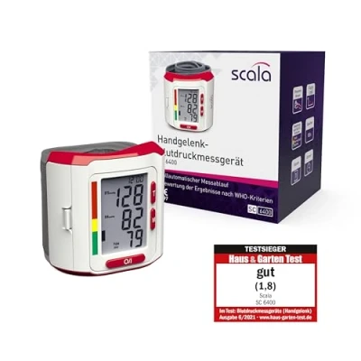 Obrázek scala SC 6400 červený zápěstí přístroj na měření krevního tlaku