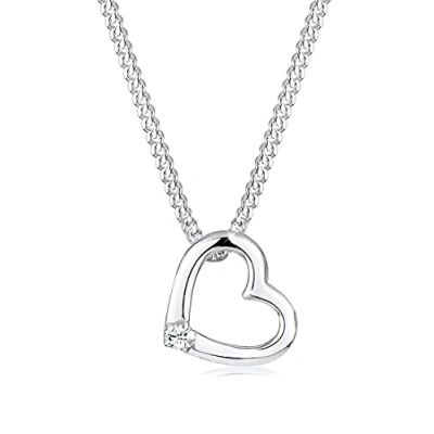 Obrázek Dámský řetízek na krk Elli, 925 sterlingové stříbro, krystal Swarovski, bílá