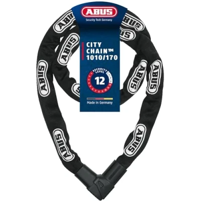Obrázek ABUS Řetězový zámek CityChain 1010 na kolo z tvrzené oceli bezpečnostní úroveň 12 170 cm černý