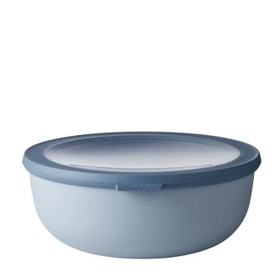 Obrázek Mepal Multi Bowl Cirqula Round dóza na zásoby s víkem vhodná jako vzduchotěsný úložný box do ledničky, nádobí mikrovlnné trouby a dózy uchovávání čerstvých potravin 2250 ml nordic