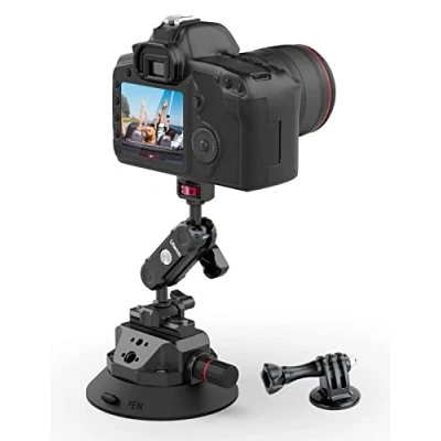 Obrázek ULANZI SC 02 4,5&quot; Kamera Auto Přísavka držák pro GoPro, vakuový přísavky s pumpičkou a rychlouzávěrem NOTA Magic Arm, DJI OSMO, GoPro Hero, Nikon, Sony, DSLR