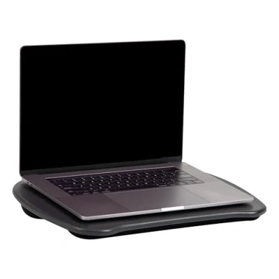 Obrázek Mind Reader Tragbarer Laptop Schreibtisch mit Griff, integriertes Kissen für Komfort, Schwarz, 12.5 D x 17 W 3 H