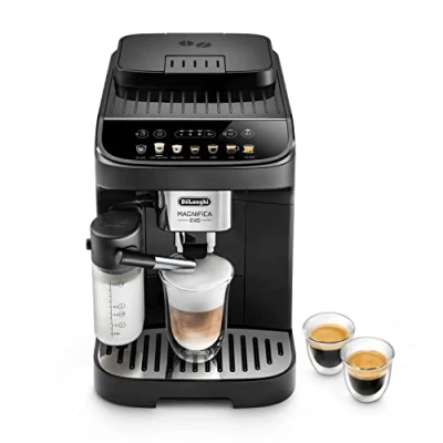 Obrázek De&#039;Longhi Plně automatický kávovar Magnifica Evo ECAM 292.81.B s mléčným systémem LatteCrema, 7 tlačítky pro přímé volby cappuccino, espresso a další kávové speciality, funkce na 2 šálky, černá