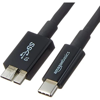 Obrázek Amazon Basics spojovací kabel, USB C na Micro typ B, 3.1, 2. generace, 0,9 m, černý, chytrý telefon