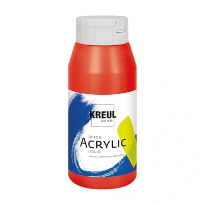 Obrázek KREUL 641532 Solo Goya Triton akrylová barva pravá, 750ml láhev, rychle a matně schnoucí, na vodní bázi, ve studiové kvalitě, mnohostranně použitelná, dobře krycí vydatná