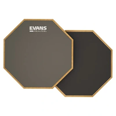 Obrázek Evans RealFeel Drum Practice Pad Bicí podložka Gumová &amp; Neopren, 2stranná, 6 palců