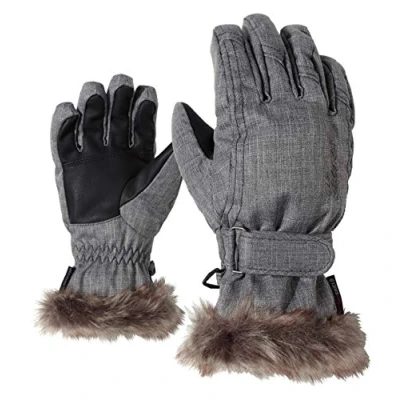 Obrázek Ziener Dívčí LIM GIRLS glove junior lyžařské rukavice / zimní sport teplé, prodyšné, šedé (grey melange), 4,5