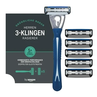 Obrázek by Amazon Pánský holicí strojek s 3násobnou čepelí + 5 náhradními čepelemi