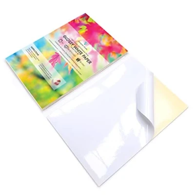 Obrázek 10 Blatt hochwertiges A4 Etikettierpapier, weiß, glänzend, selbstklebend/selbstklebende Rückseite