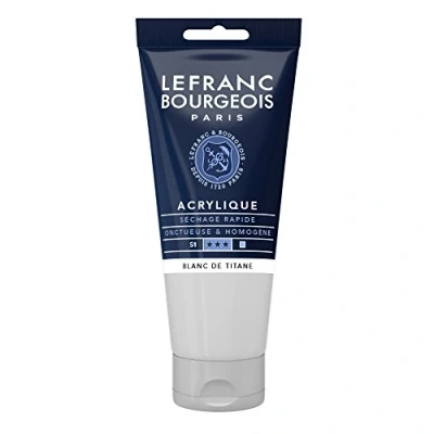Obrázek Lefranc Bourgeois akrylová barva 300454 Fine titanová bílá, tuba 80 ml, krémová na vodní bázi, rychleschnoucí, stálá světle, voděodolná