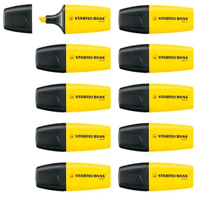 Obrázek Zvýrazňovač STABILO Boss MINI balení 10 ks žlutý