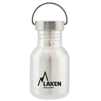 Obrázek Laken Láhev z ušlechtilé oceli Basic, široký otvor se šroubovacím uzávěrem oceli, bez BPA, 0,35 l, stříbrná
