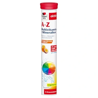 Obrázek Doppelherz Multivitamin a Z + minerály 21 vybraných živin na podporu zdraví pohody 15 šumivých tablet