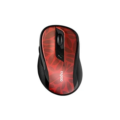 Obrázek Rapoo M500 Silent bezdrátová myš 1600 DPI senzor 12 měsíců výdrž baterie tichá tlačítka ergonomická pro praváky PC a Mac červená