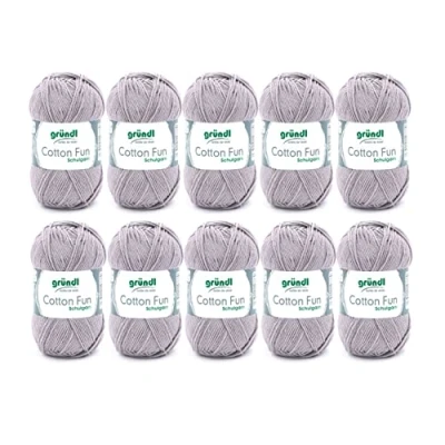 Obrázek Gründl Cotton Fun vlna, bavlna, světle šedá, 27 x 11 7 cm, 500