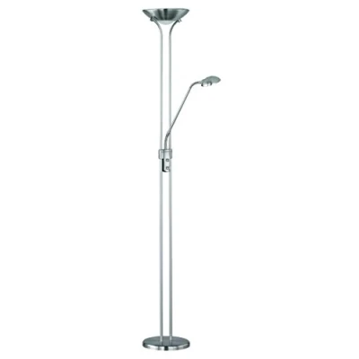 Obrázek Stojací LED lampa značky Reality Leuchten, včetně SMD žárovky, 20 W / 5 W, hlavní světlo a na rameni lze odděleně ztlumit, výška 180 cm.