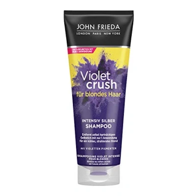 Obrázek John Frieda Violet Crush intenzivní stříbrný šampon proti žlutému nádechu také oranžovým odstínům s fialovými pigmenty, 250 ml