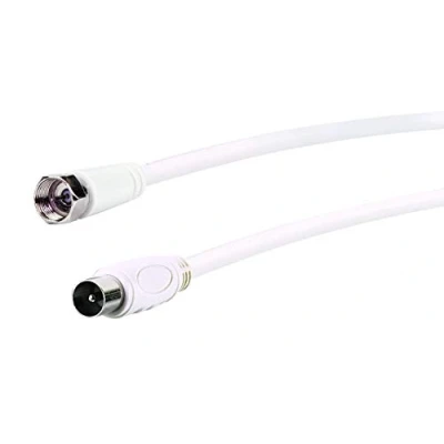 Obrázek SCHWAIGER KVCK163 532 SAT kabel přijímače/anténní adaptér/ 3 m připojovací kabel/konfekcionovaný/ 75 dB/ 2násobný stíněný/konektor F &gt; IEC konektor/bílý