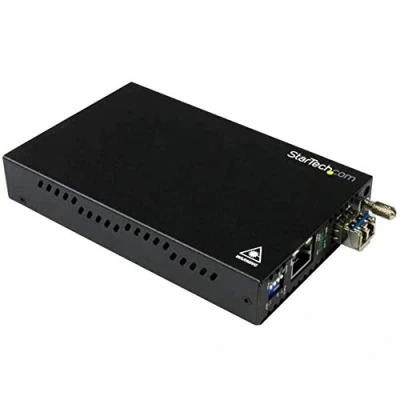 Obrázek StarTech.com Gigabit Ethernet měď na LWL konvertor, SM LC, 20 Km, GbE konvertor