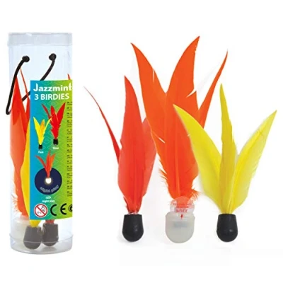 Obrázek Schildkröt® Jazzminton Birdies, balení po 3 kusech, náhradní míčky vč. LED míče pro Nightplay, skvělý let, dobrý odskok, 970156