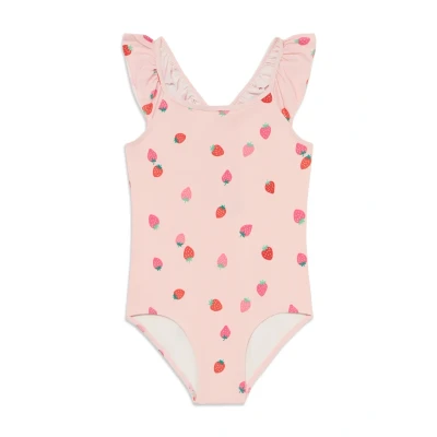 Obrázek Lindex Swimsuit Straps WITH Flounces Jednodílné plavky pro děti, Velikost: 98/104, Light dusty pink