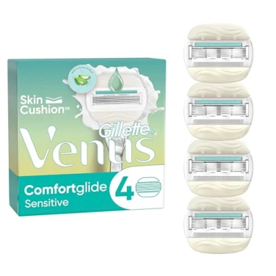 Obrázek Gillette Venus Comfortglide 5 Sensitive, dámské žiletky, 4 náhradní břity