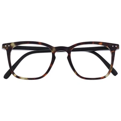 Obrázek OPULIZE Bex Fernbrille Kurzsichtigkeit Groß Quadrat Cool Designer Rahmen Federscharniere Kratzfest Braun Schildpatt Herren Damen M64 2 1.00