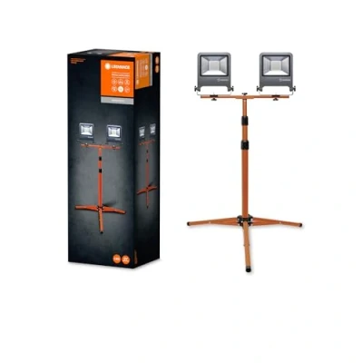 Obrázek LEDVANCE LED pracovní světlo, svítidlo pro venkovní použití, studená bílá, stojan Tripod, Worklight, 2 x 50 W, tmavě šedý