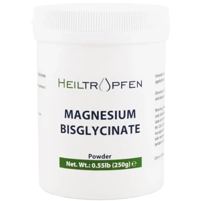 Obrázek glycinát hořečnatý jako bisglycinát 0,55 libry 250 g krystalický prášek rozpustný ve vodě Heiltropfen®