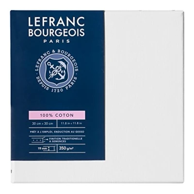 Obrázek Lefranc &amp; Bourgeois 111138 Keilrahmen Serie Klassisch, 100 % Baumwolle, 350g/m², Archivqualität, säurefrei für erhöhte Haltbarkeit, grundiert 30x30cm