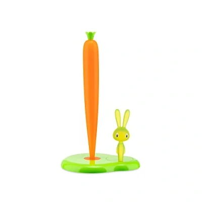 Obrázek Alessi Držák kuchyňských rolí &quot;BUNNY &amp; CARROT&quot; z termoplastické pryskyřice, zelený, 20,2 x 16 34 cm