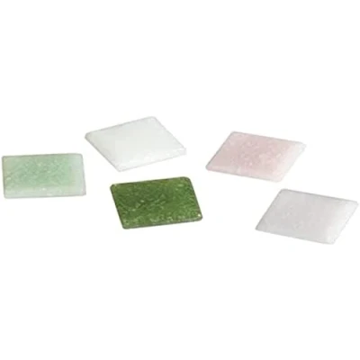 Obrázek Rayher Hobby Artdecor mozaika mix 2 x cm, cca 350 kusů, plechovka 1 kg, skleněná mozaika, skleněné kamínky, odstíny zelené, 1453113