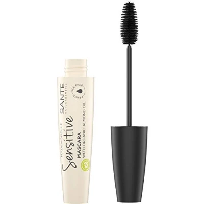 Obrázek SANTE Naturkosmetik Mademoiselle Sensitive řasenka 01 černá, černá řasenka, objem a délka, neparfémovaná, pro citlivé oči, vegany, 12 ml