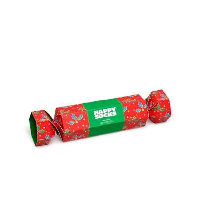 Obrázek Happy Socks Weihnachten Socken 2 Pack Christmas Cracker Holly Box, farbenfrohe und verspielte für Männer Frauen, Rot Grün (41 46)
