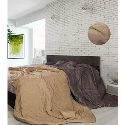 Obrázek Sogni e Capricci Chic letní prošívaná deka, hnědá, mikrovlákno, 250 x cm