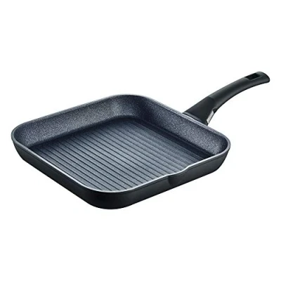 Obrázek Berndes Grillpfanne Balance Enduro 28 cm, Induktion, Pfanne extrem kratzfest, Guss Optik, antihaft beschichtet, eckig, Schwarz