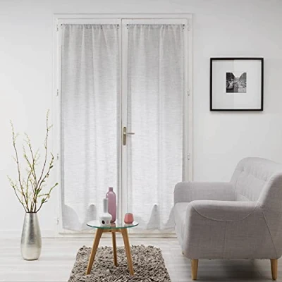 Obrázek Douceur d&#039;Intérieur, 1 Paar Gardinen, 2 x 70 200 cm, Milza, gewebt, Grau