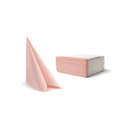 Obrázek Alvotex CHIC Airlaid 50 ubrousků, podobné látce, kvalitní, jednorázový ubrousek, růžový, 40 x cm, AS40