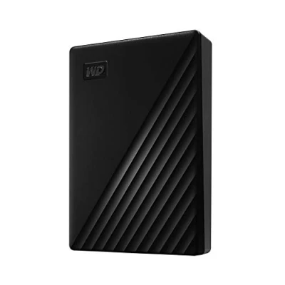 Obrázek WD Externí pevný disk My Passport 4 TB (mobilní úložiště, štíhlý design, software ke stažení, automatické zálohování, ochrana heslem) černý kompatibilní s PC, Xbox a PS4