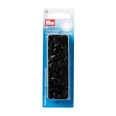 Obrázek Prym 393105 patentky Color Snaps kulaté 12,4 mm černé, plast,