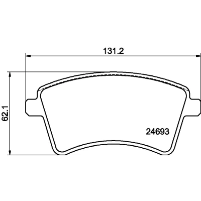 Obrázek HELLA PAGID brzdové destičky vpředu nejsou připraveny pro výstražné ukazatele opotřebení čtyři v sadě T1773 mj. MERCEDES BENZ / RENAULT 8DB 355 013 961