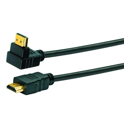Obrázek Schwaiger digitální HDMI připojovací kabel (zástrčka 90/HDMI konektor) 1,3 m černý