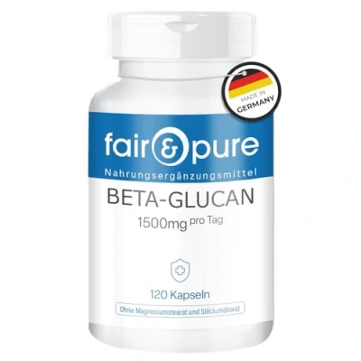 Obrázek Fair &amp; Pure® Beta Glucan kapsle 500 mg z ovsa 120 kapslí veganské přírodní bez stearátu hořečnatého
