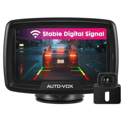 Obrázek AUTO VOX Digitální bezdrátová couvací kamera CS2, s 4,3&quot; LCD displejem, rádiová IP68 vodotěsná, noční vidění, vnitřní anténa, jednoduchá instalace