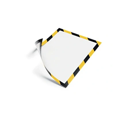 Obrázek Durable Informační rám Duraframe Magnetic Security (A4, magnetický pro kovové povrchy) 5 kusů, žlutý/černý, 4945130
