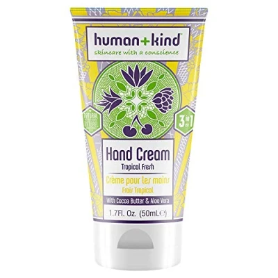 Obrázek Human+Kind Moisturizing Hand Cream Tropical Fresh Hydrating with Avocado Oil and Shea Butter Intense, Fast Absorbing Moisturizer For Smooth Skin Dry, Cracked 50 ml