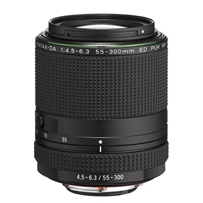 Obrázek HD 21277 PENTAX DA 55 300mmF4. 5 6. 3ED PLM WR RE Telezoom objektiv Rychlý a tichý provoz AF konstrukce odolná proti povětrnostním vlivům Minimální vzdálenost zaostřování 0,95 metru Kompaktní lehká