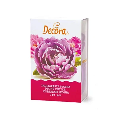 Obrázek DECORA KIT 7 Cutters Peony Pfingstrosen Ausstechformen Set, Plastik, violett, 8.5 x 5 cm