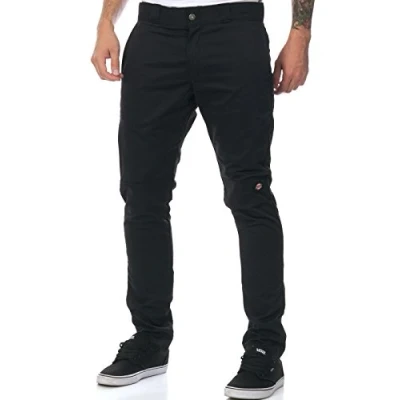 Obrázek Dickies, Pánské pracovní kalhoty s dvojitým kolenem, úzký rovný střih, černá