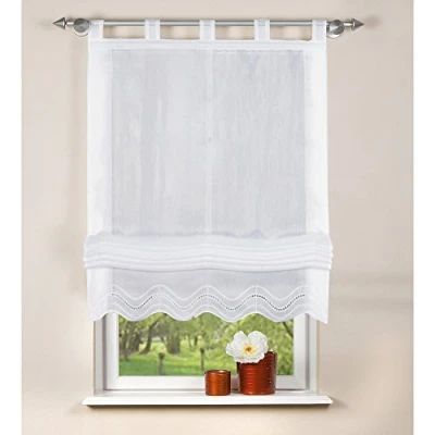 Obrázek Home fashion 79252 801 140 x cm roleta se smyčkou, polyester, bílá